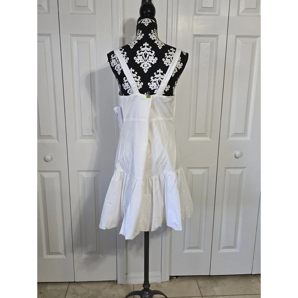 Bar‎ III White Cutout Ruffle Hem Sundress XL